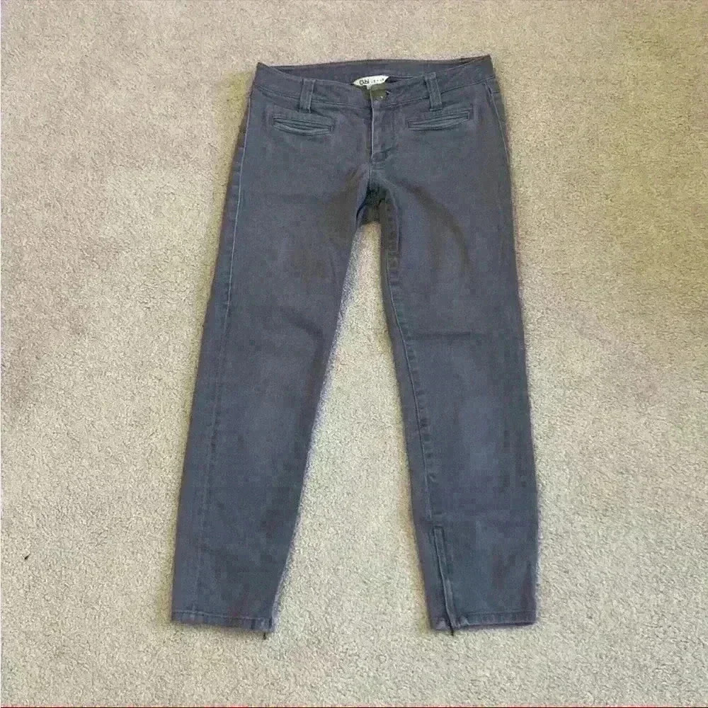 CAbi Jeans Gray Jeans with Zipper Ankle Size 2